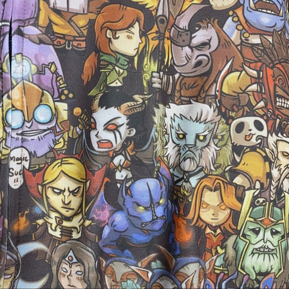 DOTA 2 Hero Collage Sketch Black Light Jacket Printed Graphic Plus Size XXL - Picture 6 of 15